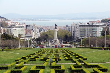 Eduardo VII park bahçeler Lisboa, Portekiz