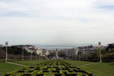Eduardo VII park bahçeler Lisboa, Portekiz