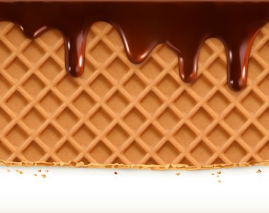 Waffle ve çikolata, vektörsüz yatay desen