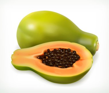 Papaya meyvesi. Vektör simgesi