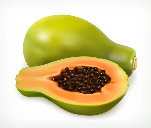 Papaya meyvesi. Vektör simgesi — Stok Vektör