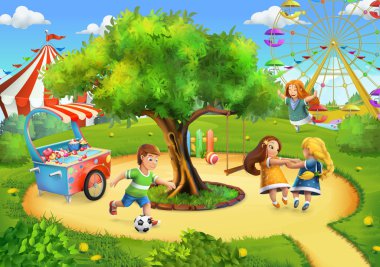 Park Bahçesi arka plan