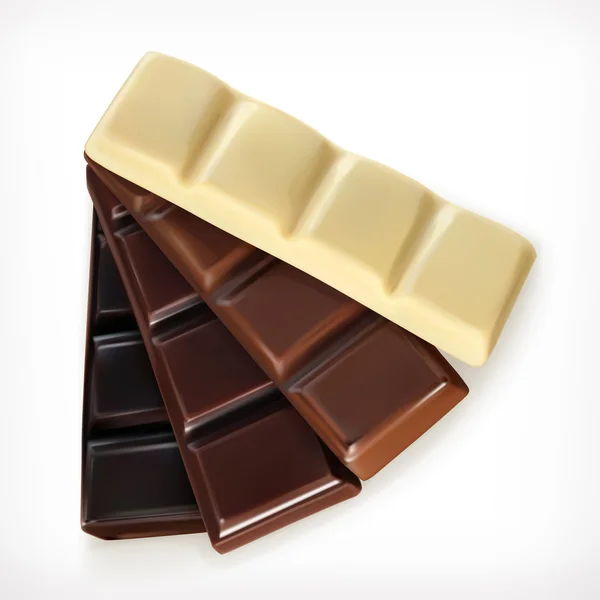 Chocoladerepen pictogram — Stockvector