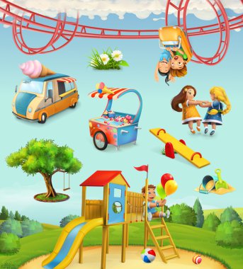 Çocuk oyun alanı, Park açık hava oyunları