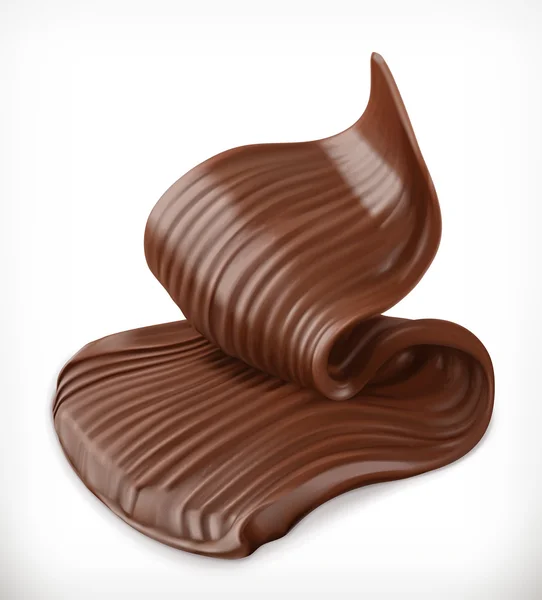 Çikolatalı Krema, tereyağı girdap — Stok Vektör