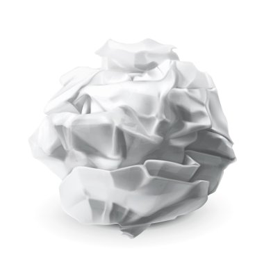 Crumpled paper, vector clipart