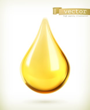 Oil drop, vector icon clipart