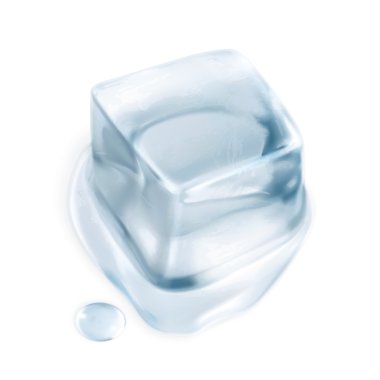 Ice Cube, illüstrasyon izole beyaz arka plan üzerinde vektör