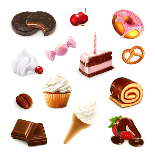 Confectionery, vector set 2