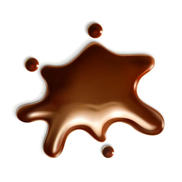 Gota de chocolate, ilustración vectorial — Vector de stock