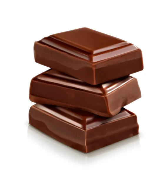 Piezas de chocolate, ilustración vectorial — Vector de stock