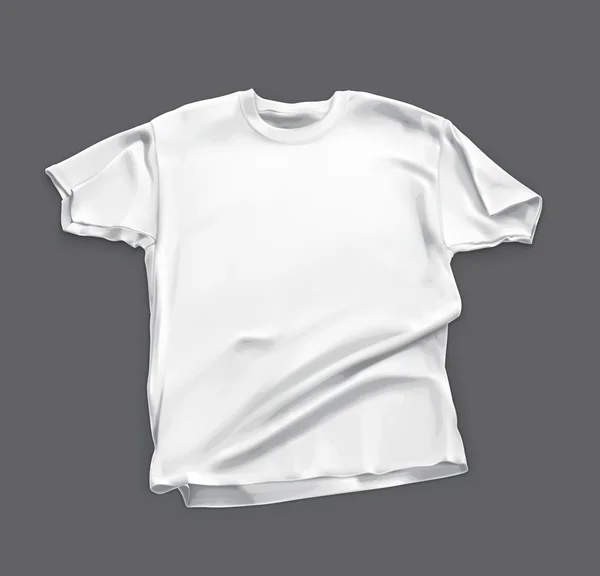 Camisa blanca en blanco, ilustración vectorial — Vector de stock