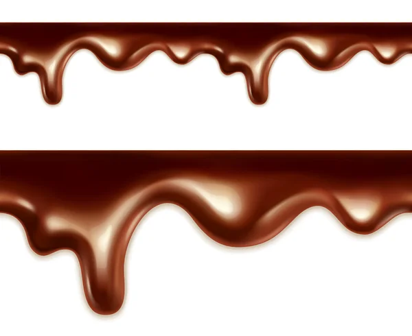 Melted chocolate seamless vector — Stock Vector