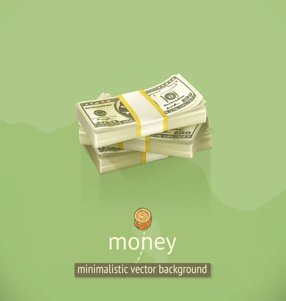 Dinero, fondo de vector minimalista — Vector de stock