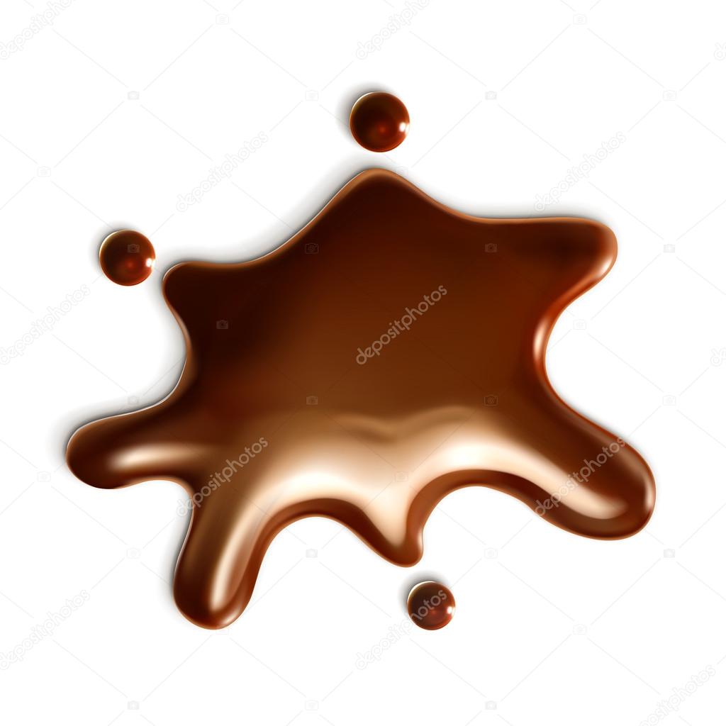 Chocolate drop, vector illustration