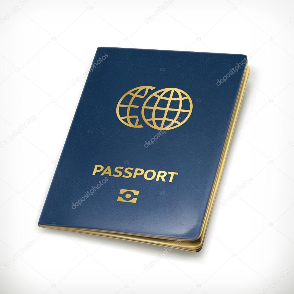 Passport, vector icon