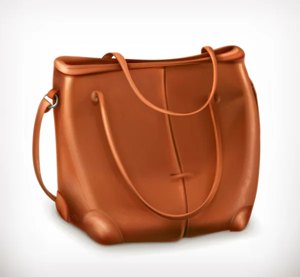 Leather handbag icon — Stock Vector