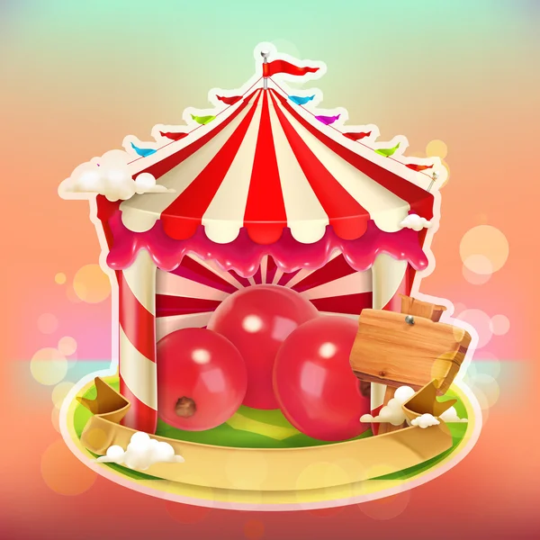 Fruchtmarmelade Poster Johannisbeere, Süßigkeiten Emblem, spezialisierte Landwirtschaftsmesse — Stockvektor