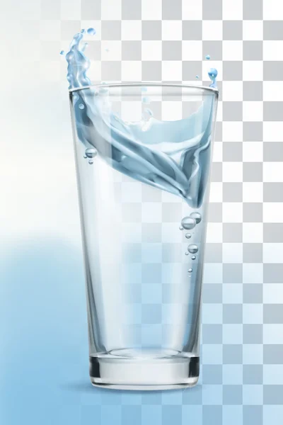 Bicchiere d'acqua, illustrazione — Vettoriale Stock