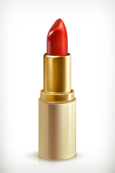 빨간 립스틱, 아름다움과 메이크업 아이콘 — 스톡 벡터