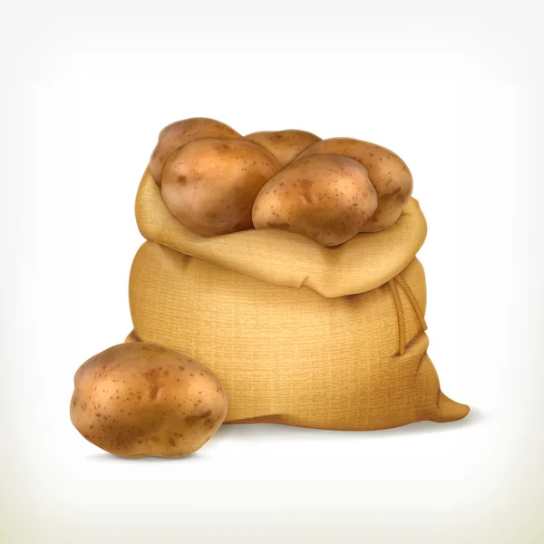 Saco de ícone de batatas —  Vetores de Stock