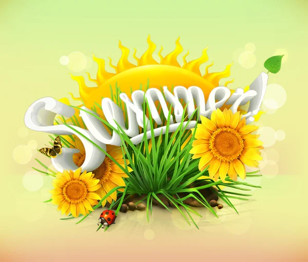 L'été, l'heure des vacances et des voyages — Image vectorielle
