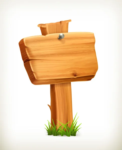 木製バナー記号 — ストックベクタ