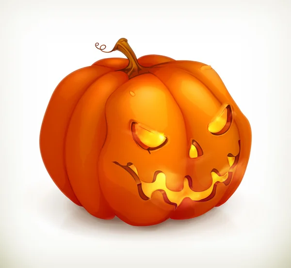 Calabaza de Halloween, icono — Vector de stock