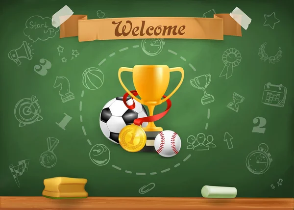 School sports,   background Stock Vector