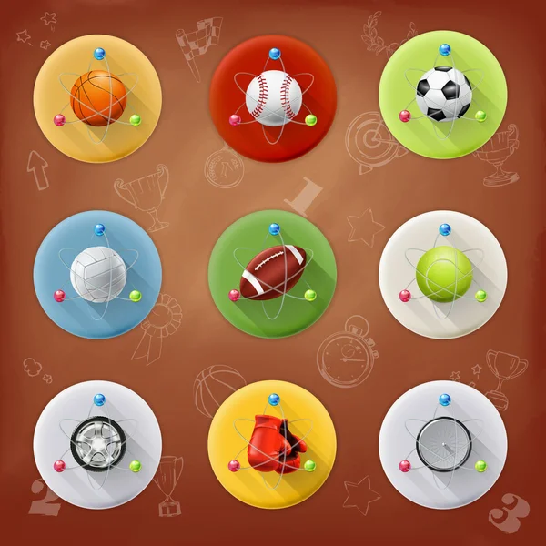 Universe of sports, icons set Stock Vector