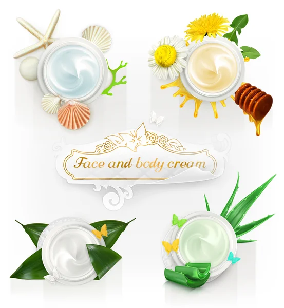 Cream concepts, set Royalty Free Stock Vectors
