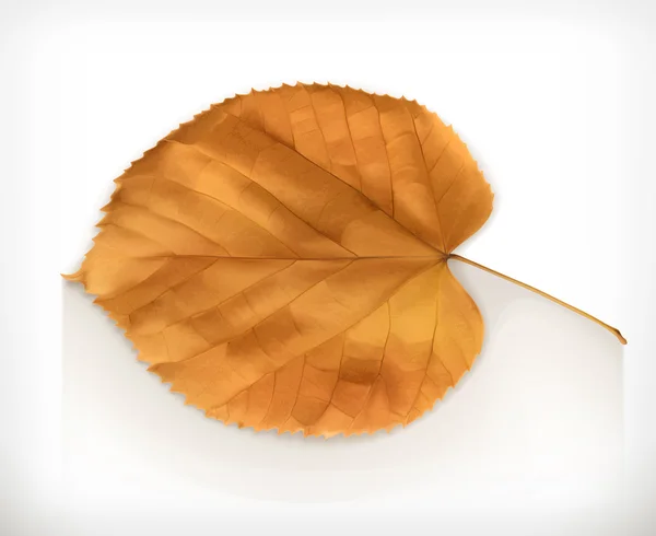 Trockenes Blatt, Herbst-Ikone — Stockvektor