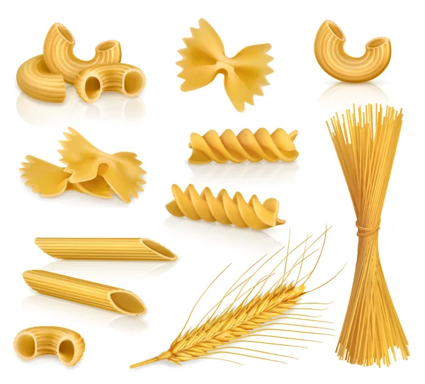 Pasta vector iconos — Archivo Imágenes Vectoriales