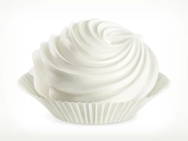 Ícone Merengue branco —  Vetores de Stock