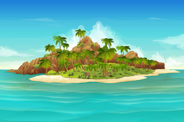 Tropical island background