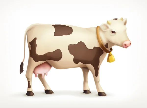 Коровья икона с колоколом — стоковый вектор