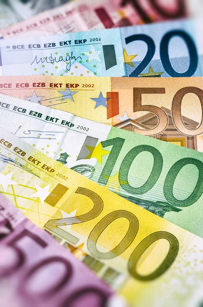 Various Euro banknotes — Stock Photo, Image