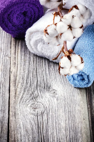 Multicolor bath towels — Stock Photo, Image