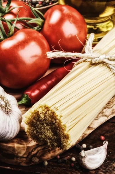 Zutaten für italienische Pasta — Stockfoto