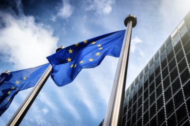 European Union flags clipart