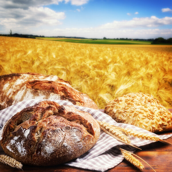 Freshly baked traditional bread