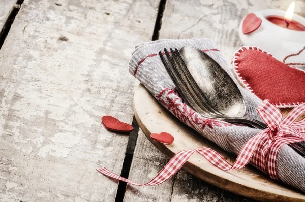 St Valentine's table setting — Stock Photo, Image