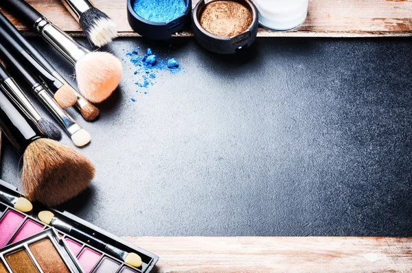 Various makeup products with copyspace — Stock Photo, Image