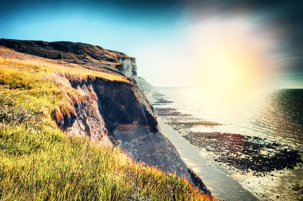 Landscape with rocky coast of North Sea — Stock Photo, Image