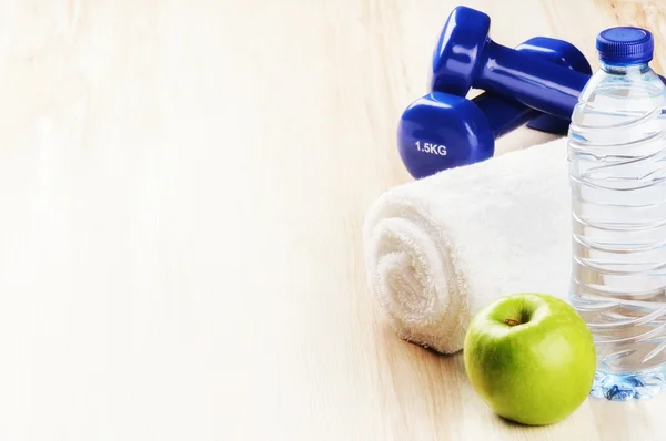 Fitness concept with dumbbells — Stock Photo, Image