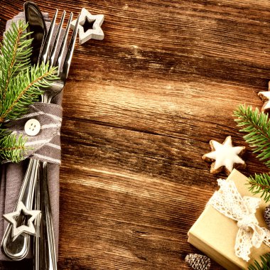 Noel tablo ayarı retro tarzı