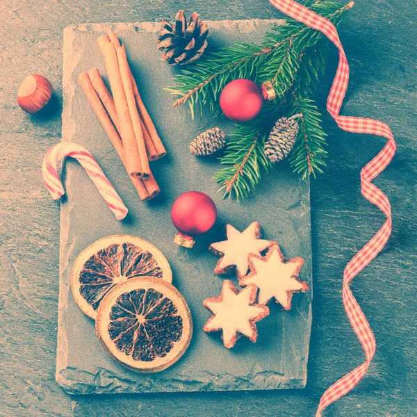 Cadre de Noël pour la cuisson de vacances saisonnières — Photo