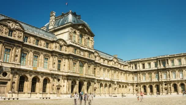 Louvre Musée du Louvre, paris — Stok video