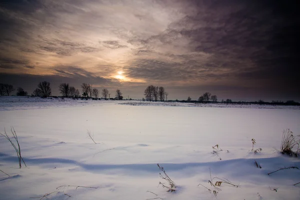 Winterliche Schneelandschaft. — Stockfoto