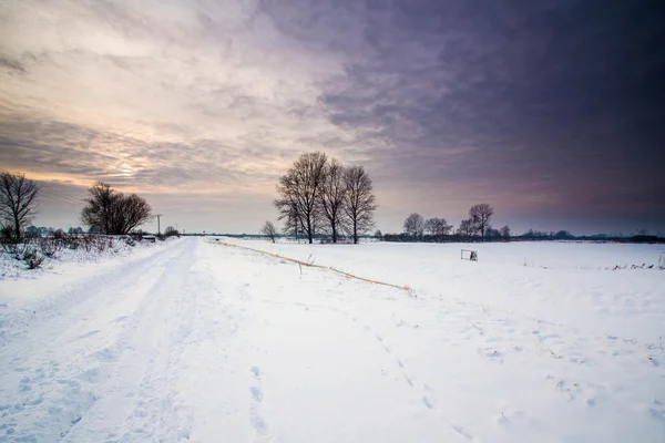 Winterliche Schneelandschaft. — Stockfoto